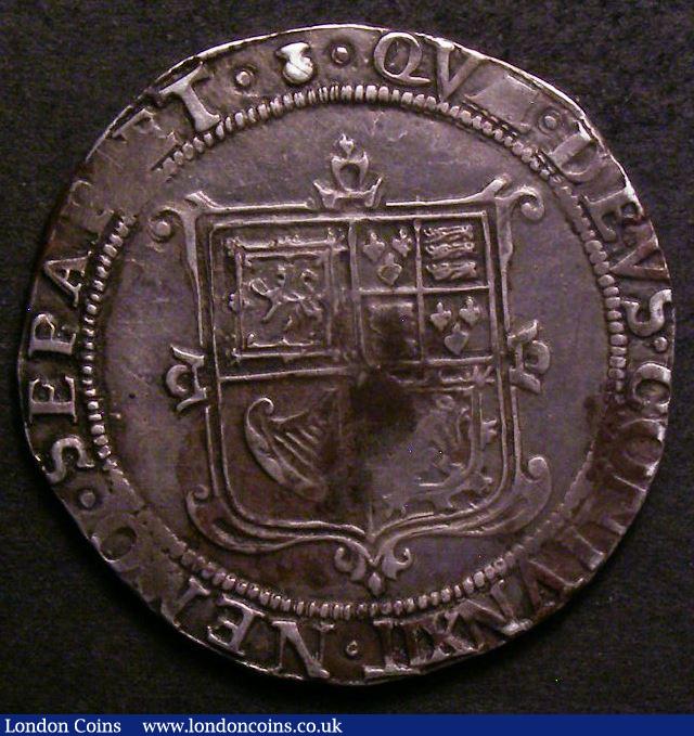 London Coins : A143 : Lot 1075 : Scotland 30 Shillings James VI Scottish Arms in first and fourth quarters S.5504 NVF with a couple o...