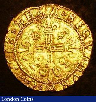 London Coins : A143 : Lot 1078 : Scotland Crown of 20 Shillings James V Shield with rounded base, trefoil stops S.5370 Good Fine with...