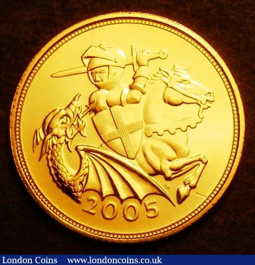 London Coins : A143 : Lot 2623 : Sovereign 2005 Bullion issue S.4432 Lustrous UNC with some light contact marks