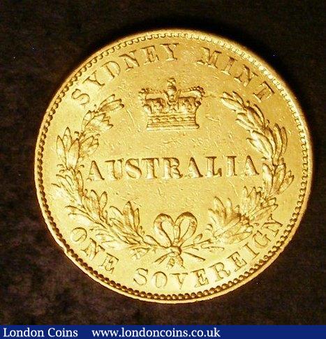 London Coins : A143 : Lot 864 : Australia Sovereign 1870 Sydney Branch Mint Marsh 375 NVF with some contact marks