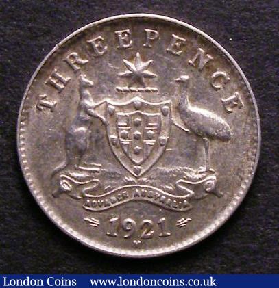 London Coins : A143 : Lot 866 : Australia Threepence 1921M KM#24 GEF and nicely toned