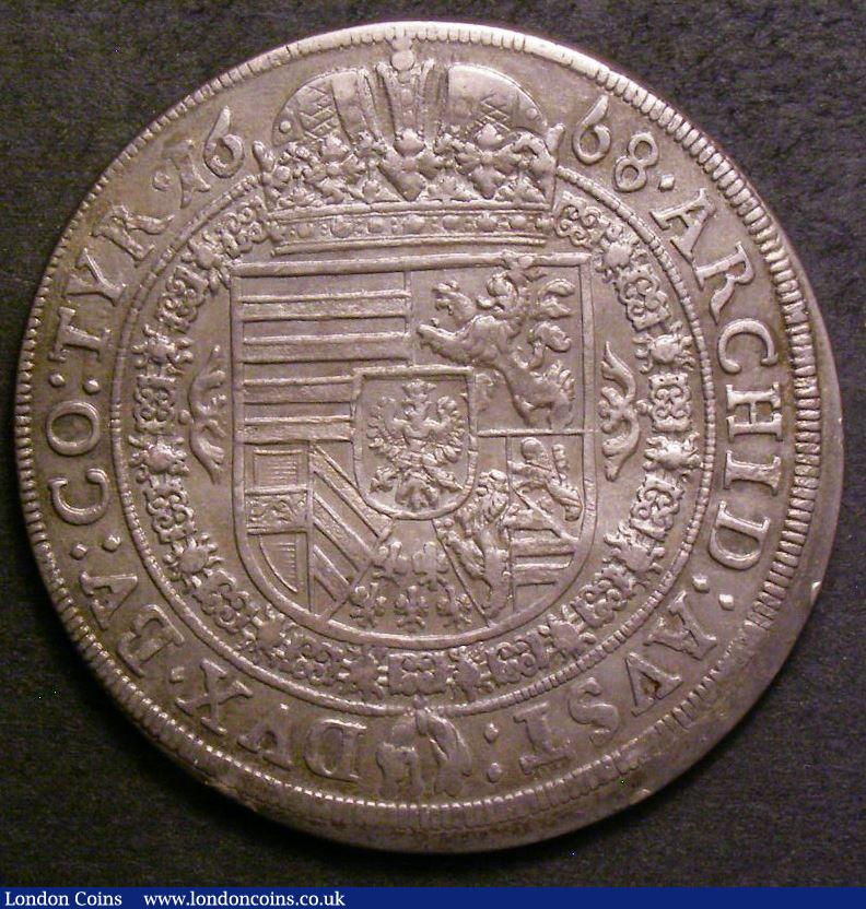 London Coins : A143 : Lot 869 : Austria Thaler 1668 KM#1237 NEF on a rolled flan