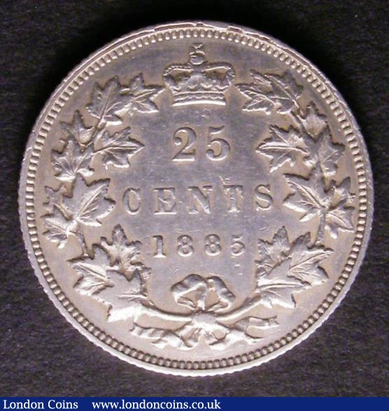 London Coins : A143 : Lot 883 : Canada 25 Cents 1885 KM#5 Good Fine/NVF one of the key dates in the series