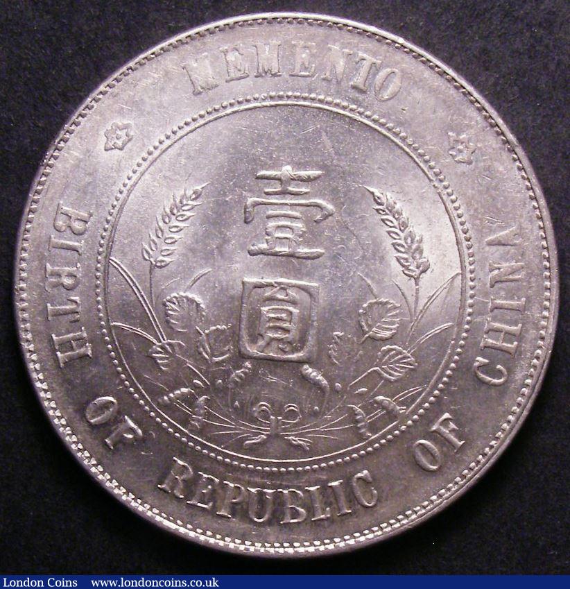 London Coins : A143 : Lot 898 : China Republic Dollar Memento undated (1927) Y#318a.1 UNC and lustrous with some light contact marks