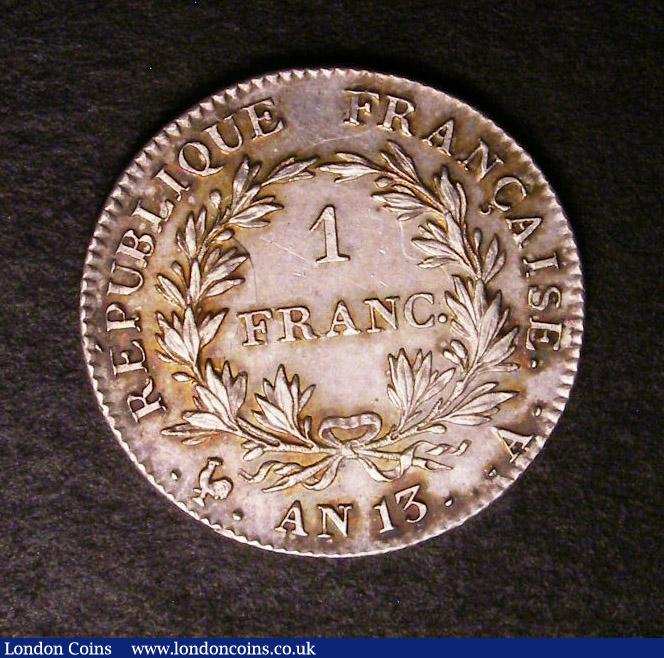 London Coins : A143 : Lot 917 : France Franc An 13 KM#656.1 UNC nicely toned