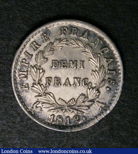 London Coins : A143 : Lot 920 : France Half Franc 1812A KM#691.1 UNC and nicely toned