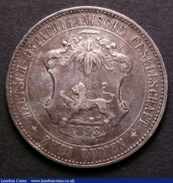 London Coins : A143 : Lot 926 : German East Africa 2 Rupien 1893 KM#5 Good Fine, scarce