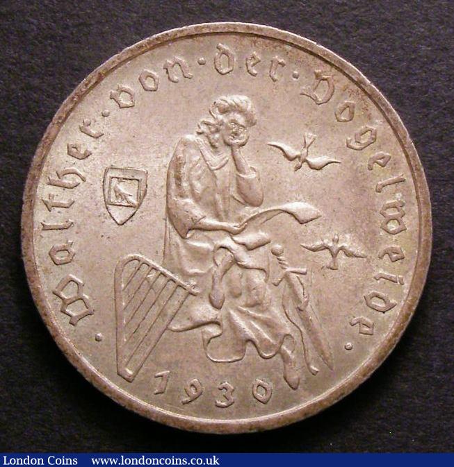 London Coins : A143 : Lot 948 : Germany - Weimar Republic 3 Reichsmarks 1930A 700th Anniversary of the Death of Von der Vogelweide K...