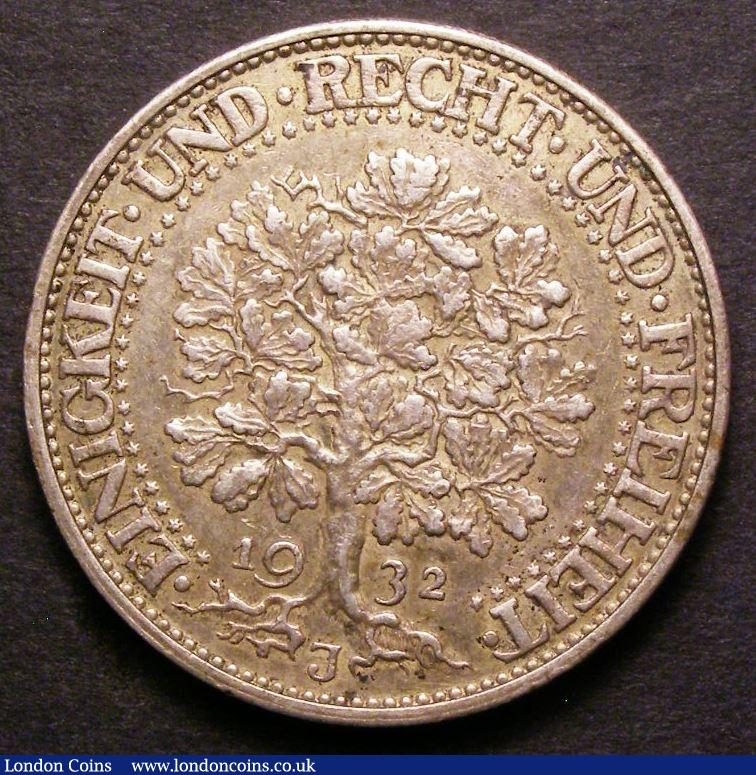 London Coins : A143 : Lot 954 : Germany - Weimar Republic 5 Reichsmark 1932J KM#56 VF