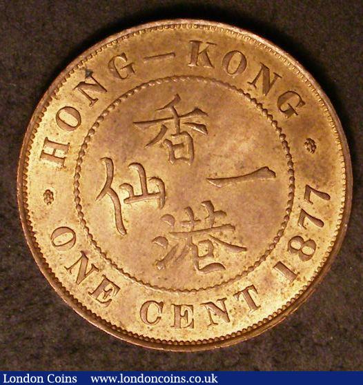 London Coins : A143 : Lot 967 : Hong Kong Cent 1877 KM#4.2 UNC or near so the obverse toned with minor cabinet friction, the reverse...