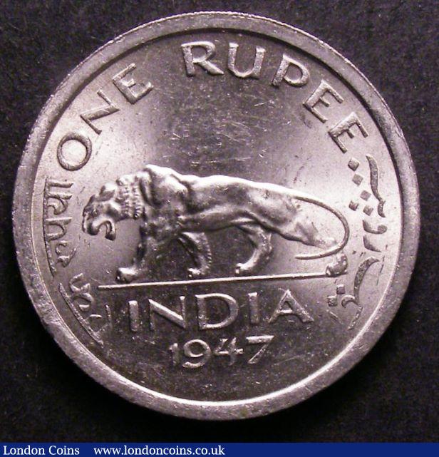 London Coins : A143 : Lot 973 : India Rupee 1947 Lahore lustrous Good EF
