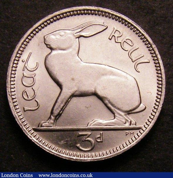 London Coins : A143 : Lot 995 : Ireland Threepence 1939 Choice Unc and graded 80 by CGS - UK LTD and in their holder