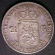 London Coins : A143 : Lot 1027 : Netherlands 2 1/2 Gulden 1860 KM#82 VF with a small edge bruise