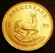 London Coins : A143 : Lot 1109 : South Africa Krugerrand 1975 KM#73 UNC with a couple of tiny rim nicks