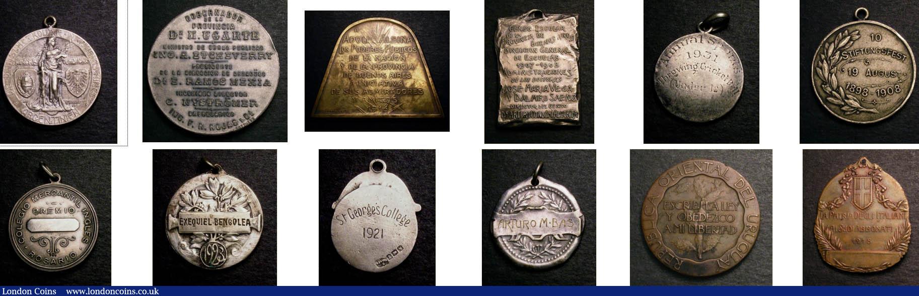 London Coins : A144 : Lot 951 : Argentina, assorted commemorative & military medals, many silver. Generally GVF -EF (12)