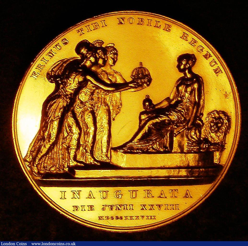 London Coins : A144 : Lot 970 : Coronation of Queen Victoria 1838 36mm diameter in gold Eimer 1315 the official Royal Mint issue by ...