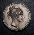 London Coins : A144 : Lot 998 : William IV Coronation 1831 Official Royal Mint issue, by W.Wyon, silver, 33mm, rev bust of Queen Ade...