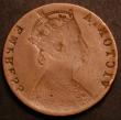 London Coins : A145 : Lot 1163 : Mint Error Mis-Strike India Quarter Anna Victoria Obverse Brockage, About Fine