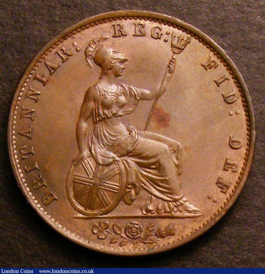 London Coins : A146 : Lot 2559 : Halfpenny 1854 Peck 1542 UNC or near so and nicely toned, EX-D.Craddock &pound;8.30