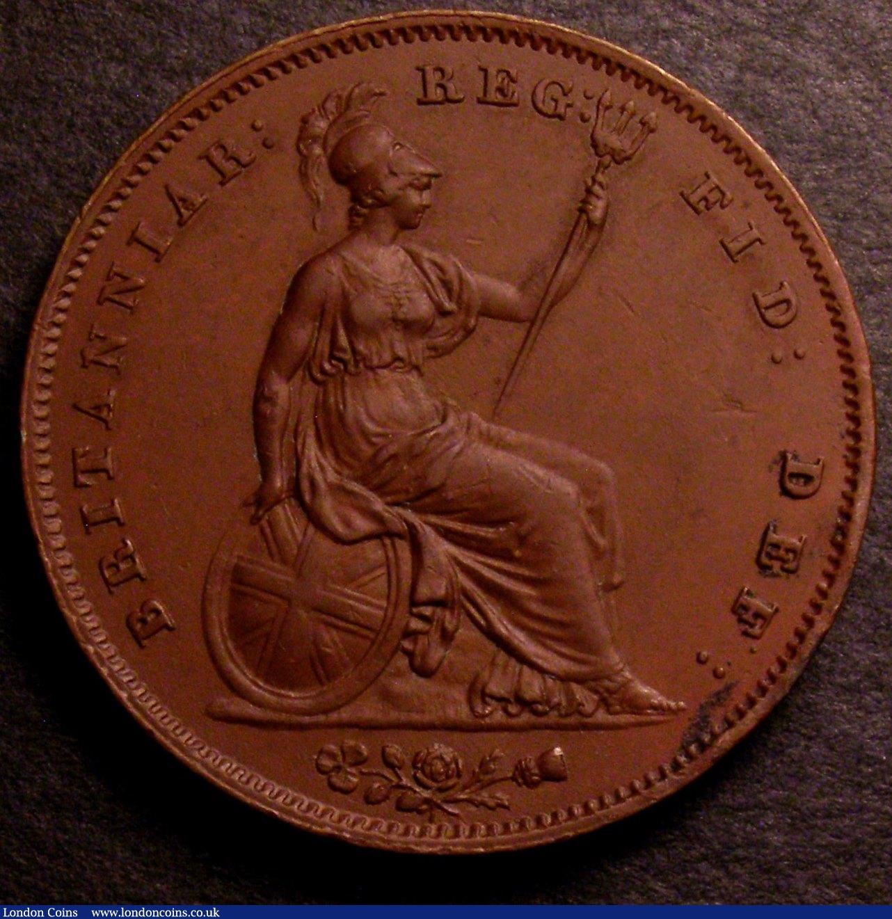 London Coins : A146 : Lot 2650 : Penny 1855 Ornamental Trident Peck 1508 EF, has the appearance of red copper, Ex-Baldwins &pound;6.5...