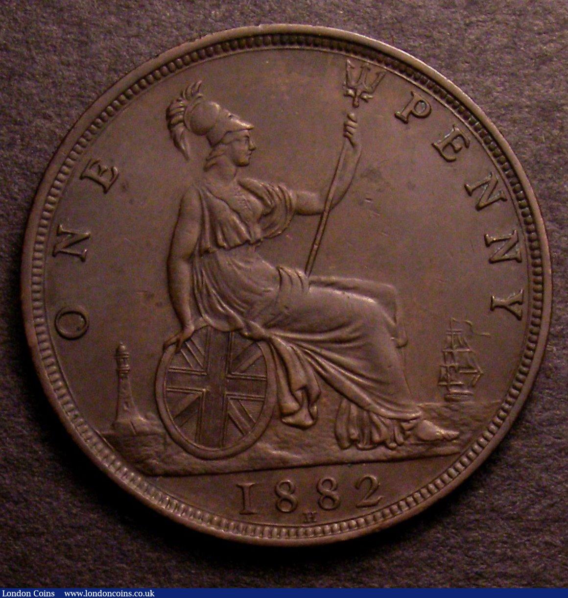 London Coins : A146 : Lot 2724 : Penny 1882H Freeman 115 dies 12+N NEF, Ex-G.Johnson Auction &pound;5 