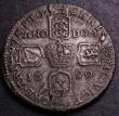 London Coins : A146 : Lot 1232 : Ireland Crown 1690 Gunmoney Die axis upright, no lines above ANO DOM NVF/GF