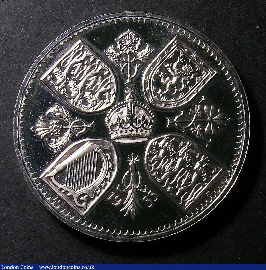 London Coins : A147 : Lot 2046 : Crown 1953 VIP Proof ESC 393H nFDC, slabbed and graded CGS 90