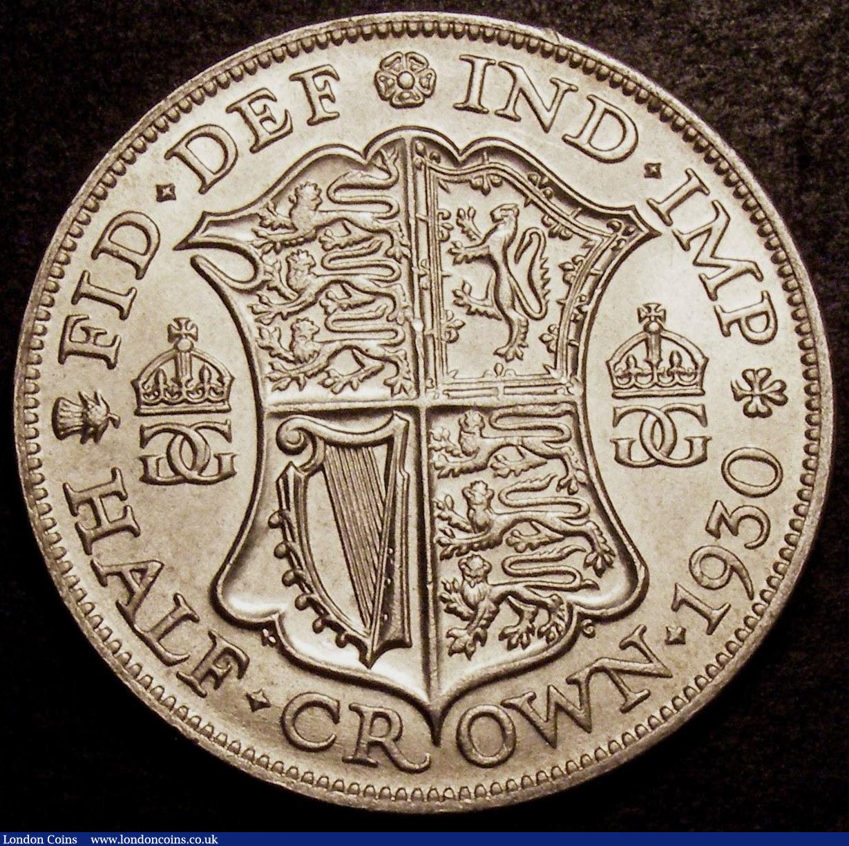 London Coins : A147 : Lot 2677 : Halfcrown 1930 ESC 779 UNC with a couple of small rim nicks, very rare in high grade