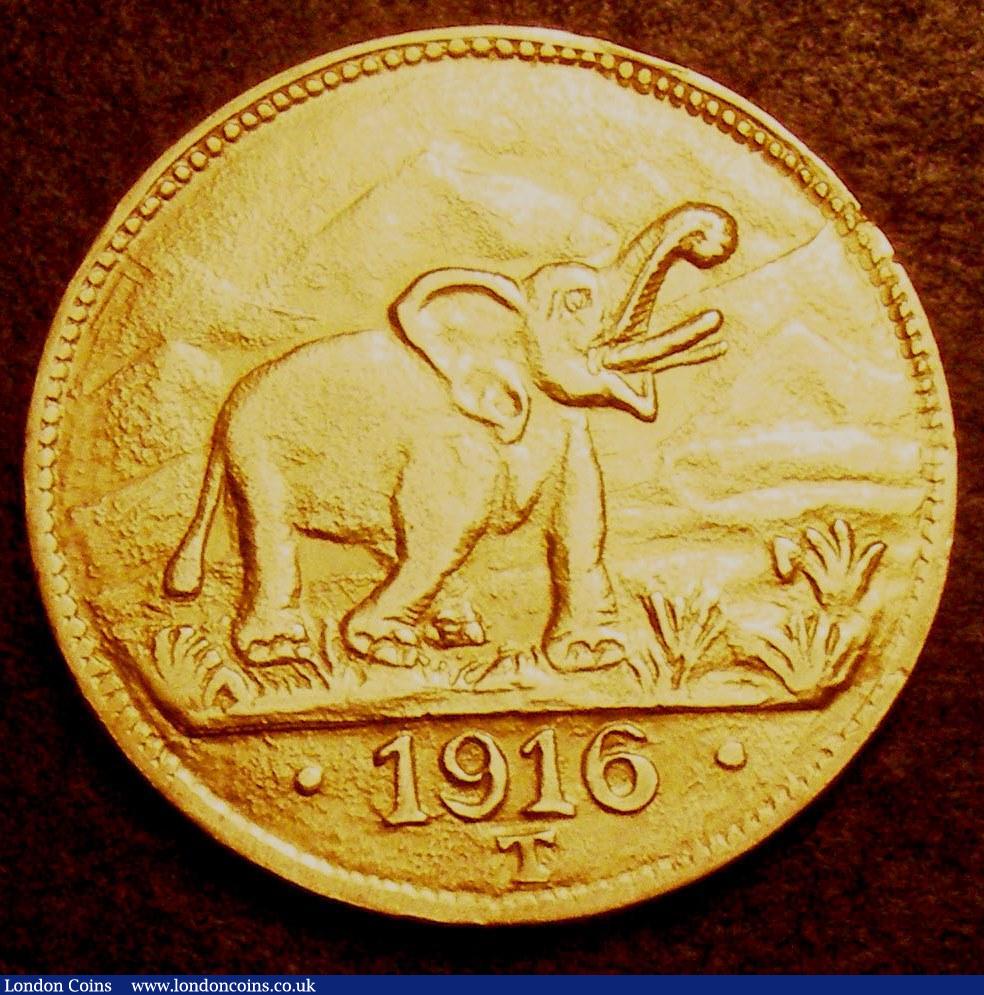 London Coins : A147 : Lot 757 : German East Africa 15 Rupien 1916T Right Abaresque ends below the T ost OSTAFRIKA KM#16.1 VF or bett...