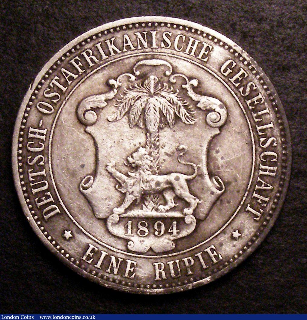 London Coins : A147 : Lot 760 : German East Africa One Rupie 1894 KM#2 Fine, Rare