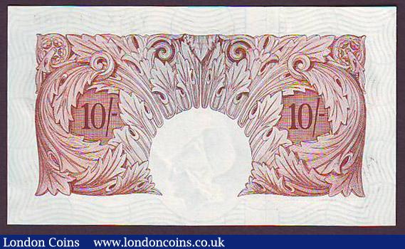 London Coins : A147 : Lot 81 : Ten shillings O'Brien B271, a very scarce last run series Y25X 315688, Pick368c, about UNC to U...