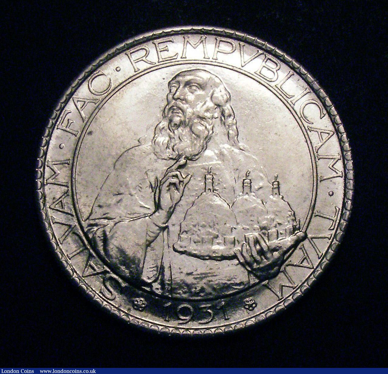 London Coins : A147 : Lot 901 : San Marino 20 Lira 1931 Unc