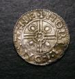 London Coins : A147 : Lot 1878 : Penny Cnut Pointed Helmet type S.1158 Stamford Mint moneyer MORVL.F VF with some toning on the obver...
