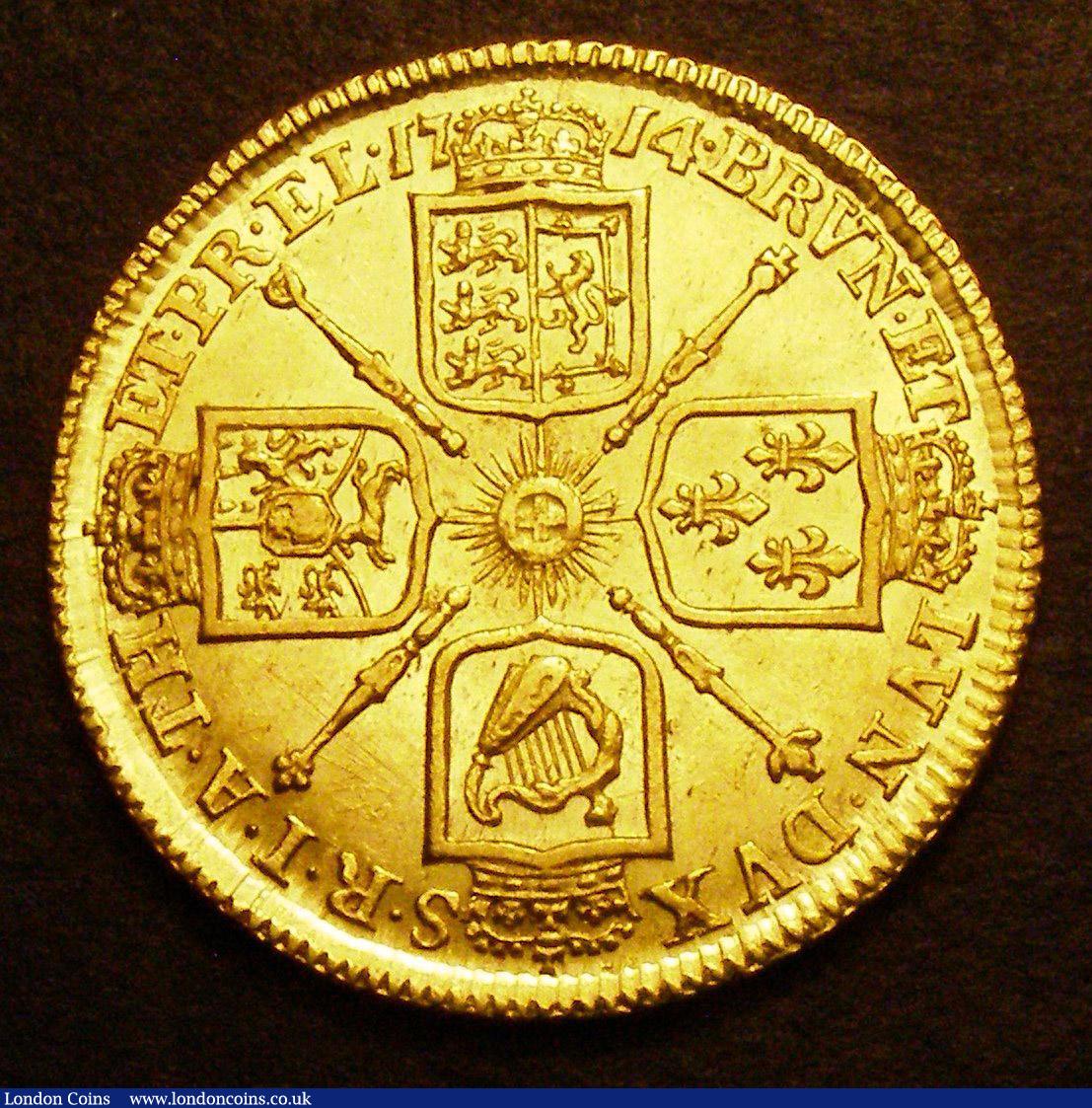 London Coins : A148 : Lot 1864 : Guinea 1714 George I Prince Elector S.3628 NEF/EF and lustrous rare and desirable thus