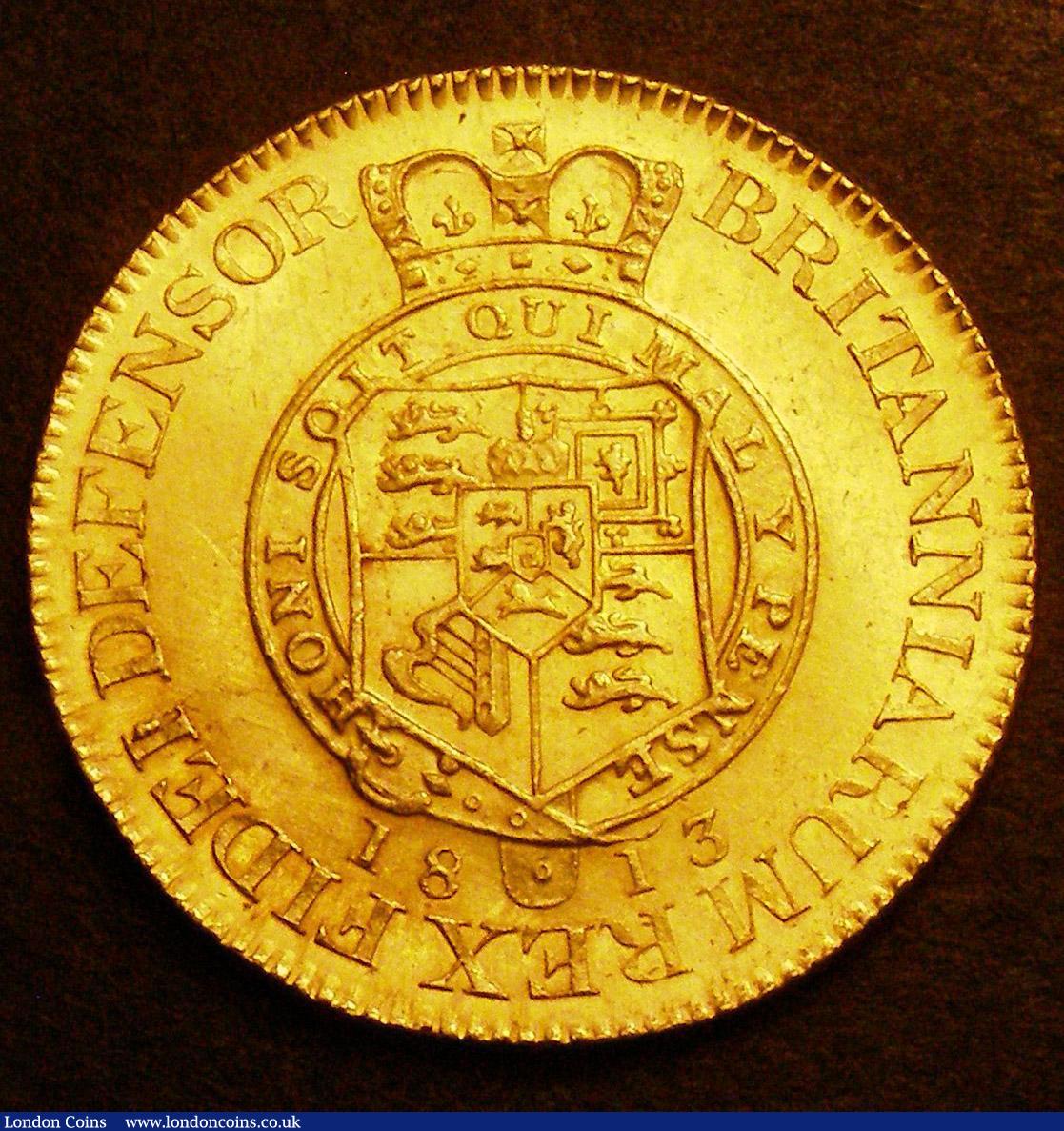 London Coins : A148 : Lot 1897 : Guinea 1813 Military S.3730 AU/Unc scarce thus, and a most pleasing example with much eye appeal