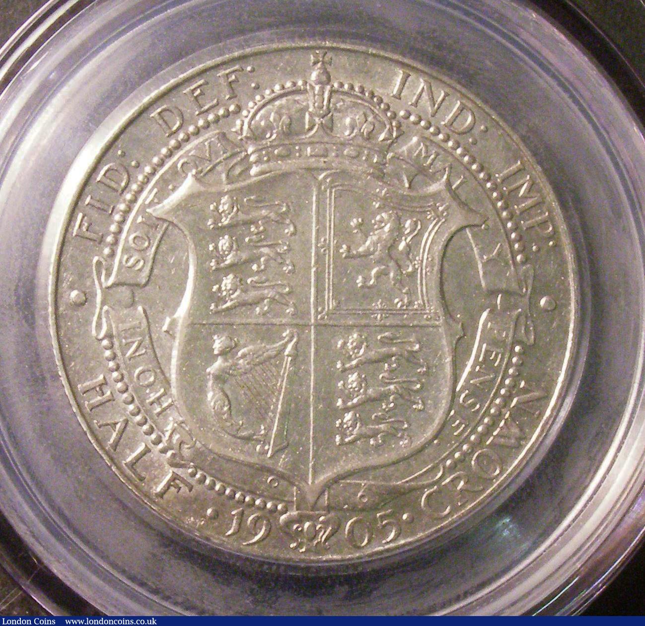 London Coins : A148 : Lot 2036 : Halfcrown 1905 ESC 750 VF slabbed and graded CGS 50
