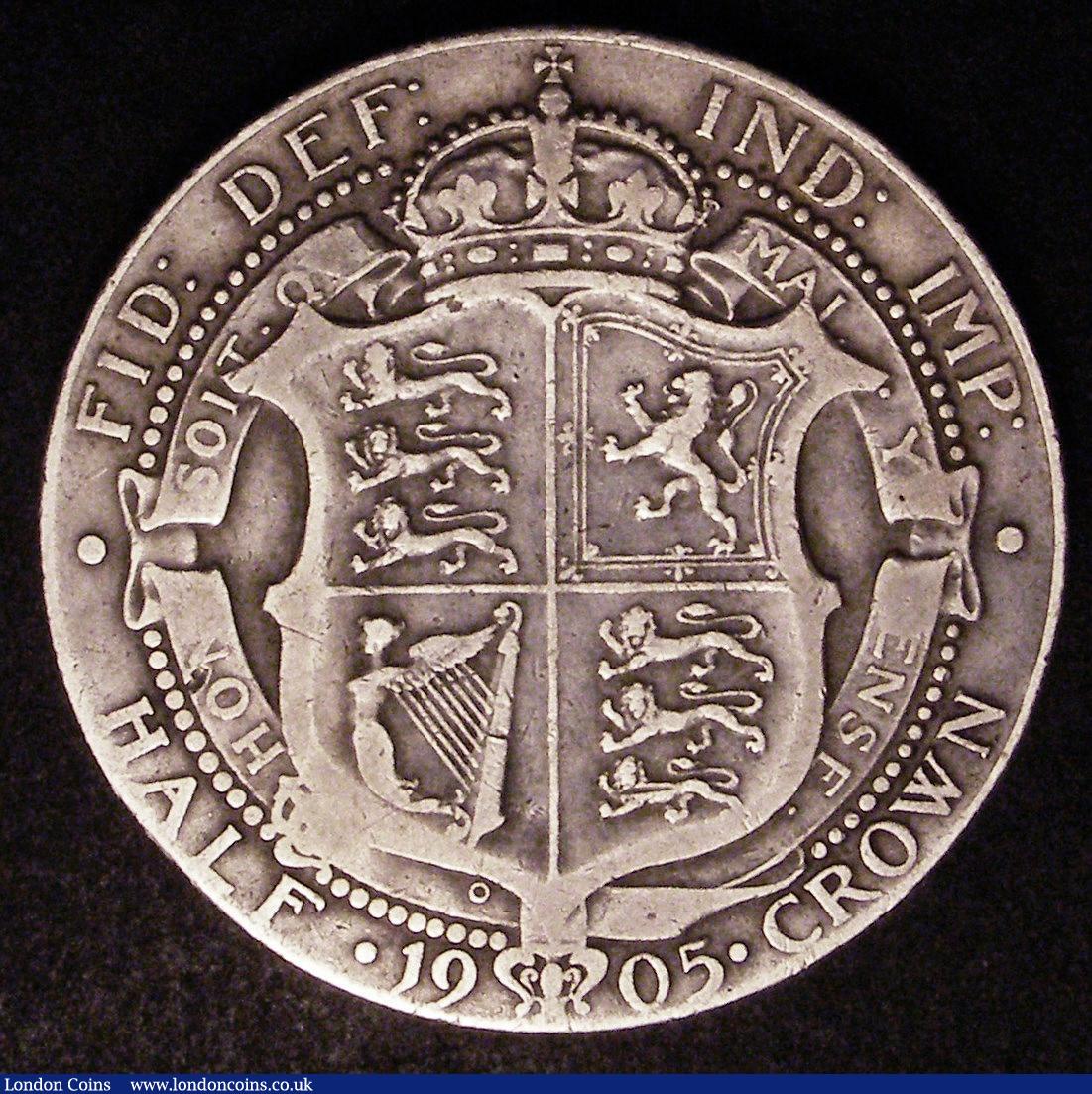 London Coins : A148 : Lot 2037 : Halfcrown 1905 ESC 750 VG or slightly better, the key date in the series