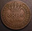 London Coins : A148 : Lot 812 : Mozambique 80 Reis 1820 KM#20 Fine