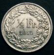 London Coins : A148 : Lot 895 : Switzerland Half Franc 1851 A KM 8 bright EF or near so