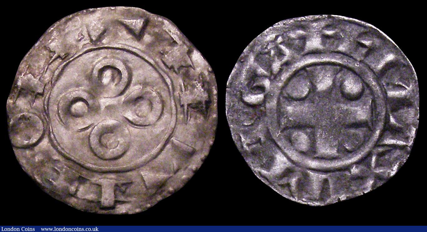 London Coins : A149 : Lot 1136 : France - Feudal, Denier (2) Dauphine de Vienna (c.1200-1250) VF, Bishops of Maguelonne (11th to 13th...
