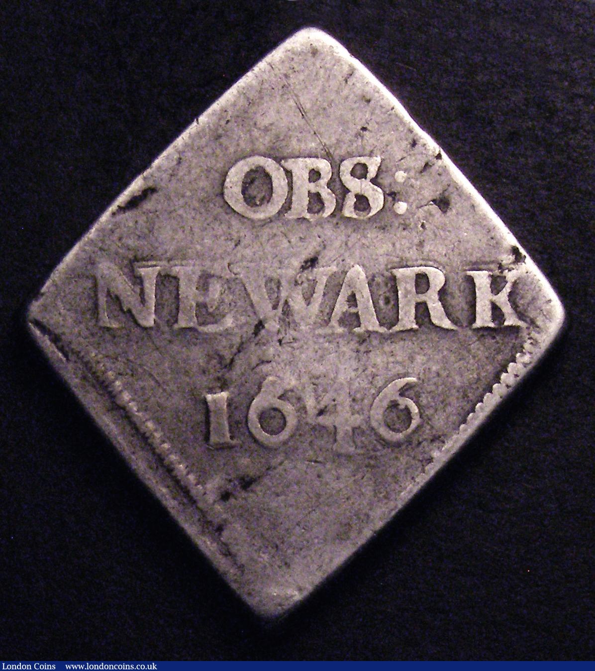 London Coins : A149 : Lot 1690 : Halfcrown Charles I Newark besieged 1646 S.3140A About Fine/better than Fine
