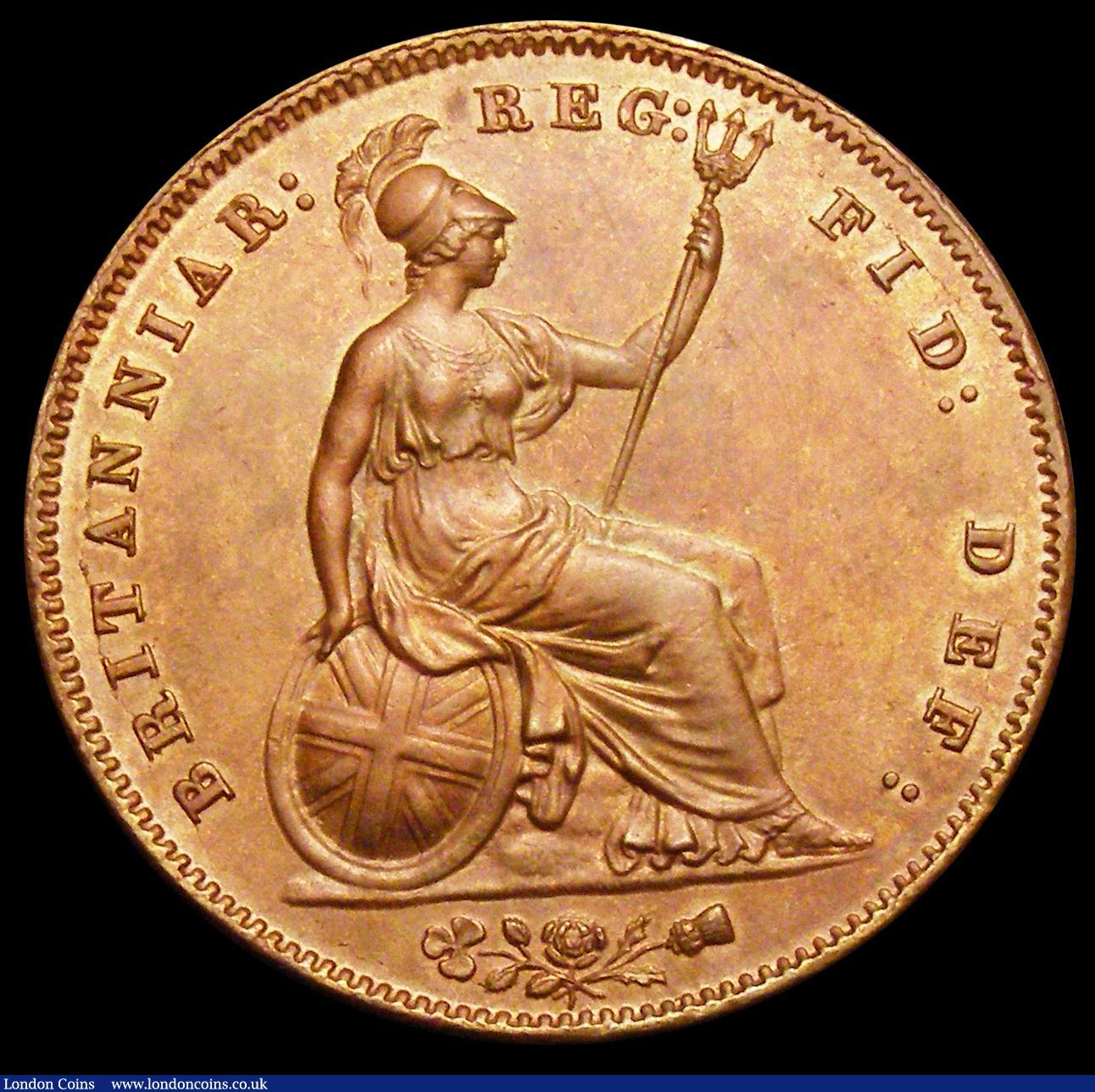 London Coins : A149 : Lot 2415 : Penny 1858 Large Date No WW, the last 8 struck over a higher 8, as Peck 1518 UNC with good subdued l...
