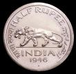 London Coins : A149 : Lot 1190 : India Half Rupee 1946 Bombay Mint Proof UNC retaining much original lustre, unlisted by Krause