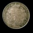 London Coins : A149 : Lot 1894 : Crown 1845 UNC and attractively toned, the reverse in particular with much underlying iridescence, s...