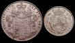 London Coins : A149 : Lot 2196 : Halfcrown 1825 ESC 642 NEF nicely toned with some contact marks, Shilling 1821 ESC 1247 EF with some...