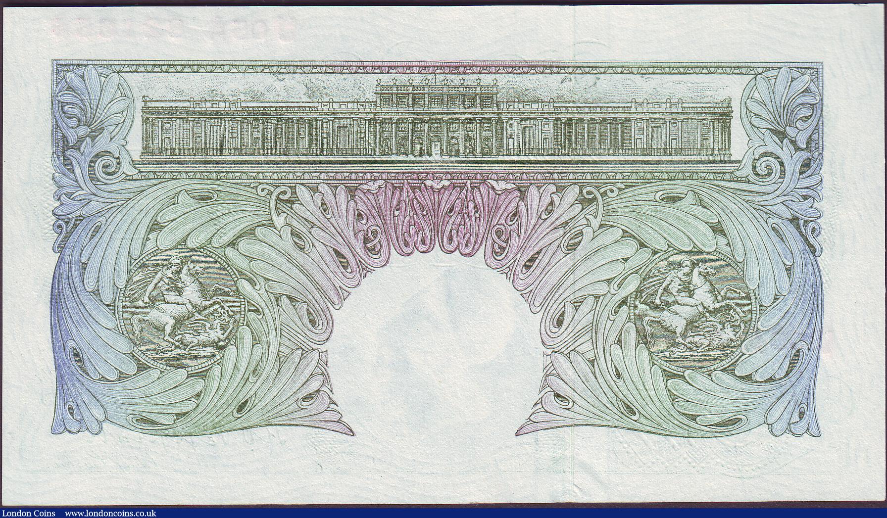 London Coins : A150 : Lot 105 : One pound Peppiatt B260 issued 1948, threaded variety, series U05A 821654, about UNC to UNC