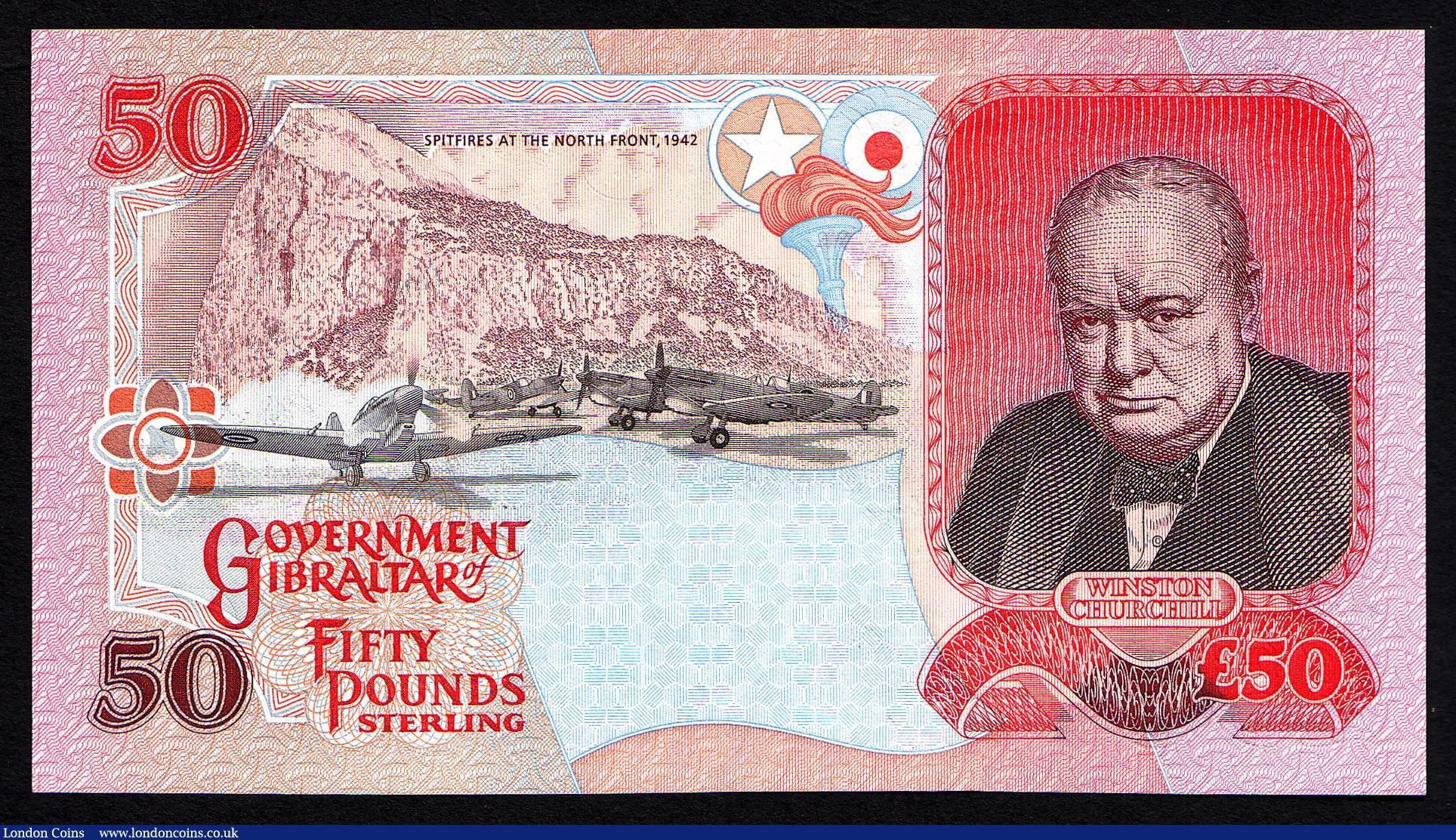 London Coins : A150 : Lot 224 : Gibraltar &pound;50 1995 P28 Unc