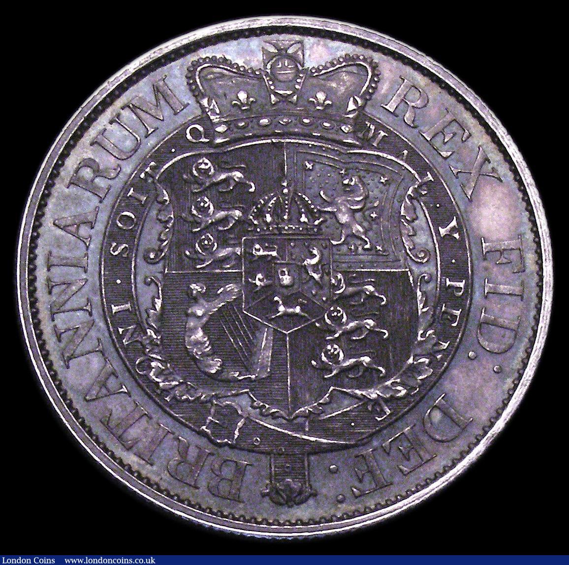 London Coins : A150 : Lot 2348 : Halfcrown 1817 Small Head Pattern ESC 627 the reverse with a slightly different shield, garnished an...