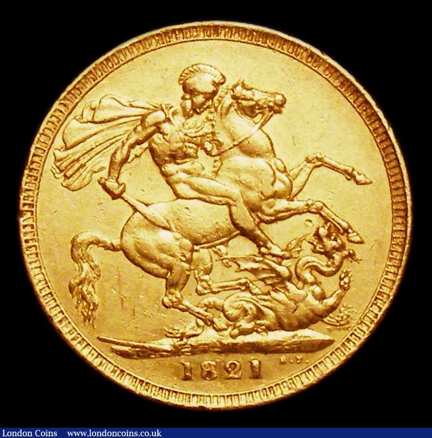London Coins : A150 : Lot 2915 : Sovereign 1821 Marsh 5 GF/NVF with some edge nicks