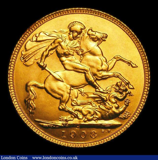 London Coins : A150 : Lot 3043 : Sovereign 1908 C. (Ottawa) Satin finish Proof CGS variety 2 Ex-PCGS SP65, graded 85 by CGS a similar...